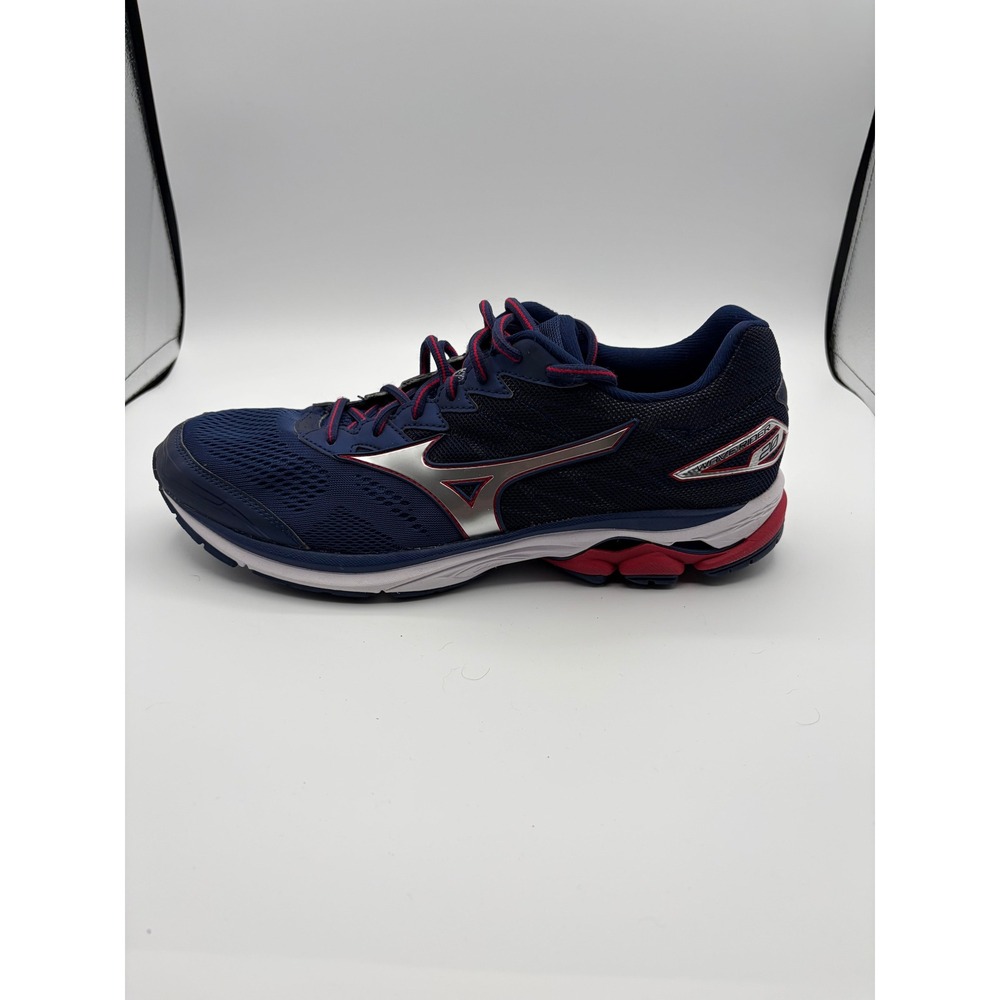 *LEFT SHOE ONLY* Mizuno Wave Rider 20 Mens 13 Blue Red Silver Mesh Shoe